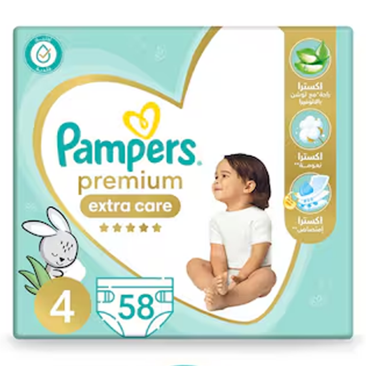 Picture of Pampers Premium Care 58 Diapers Size 4