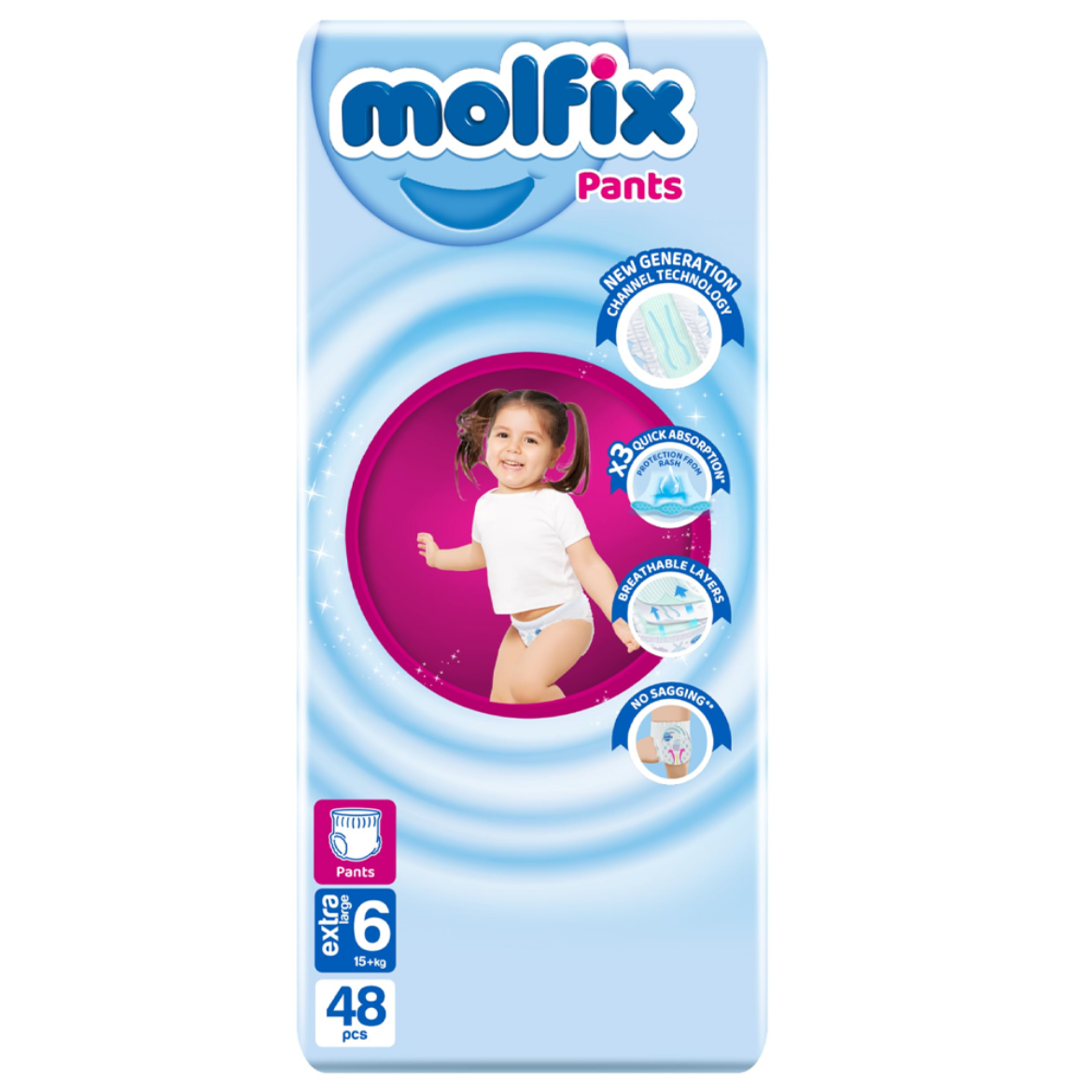 Picture of Molfix Pants 48 Diapers Size 6