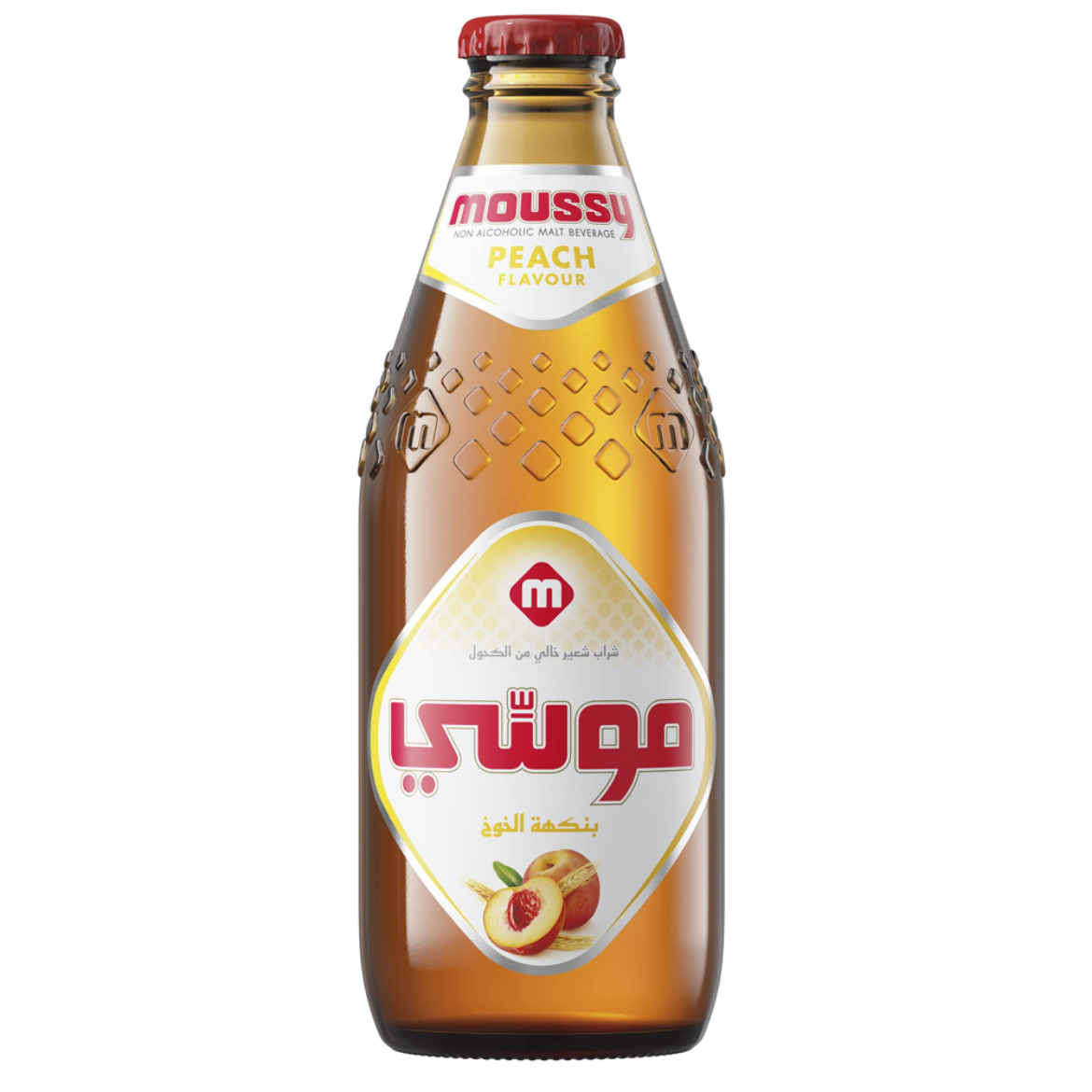 Picture of Moussy  Peach Malt Drink  Non Alcoholic 275 ml