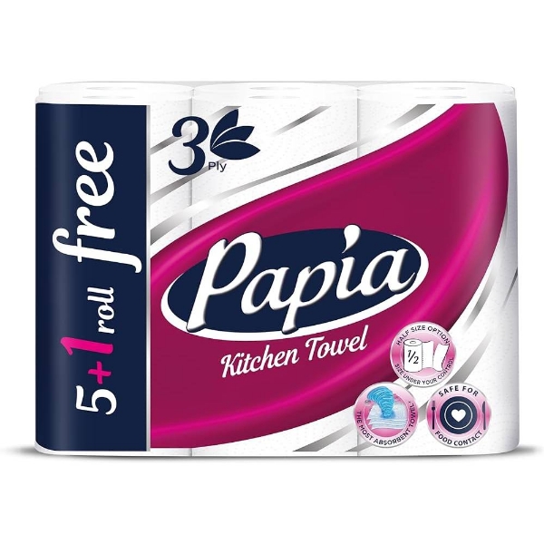 Show details for Babia Three Layers New Kitchen Roll 5+1 Picture of Babia Three Layers New Kitchen Roll 5+1