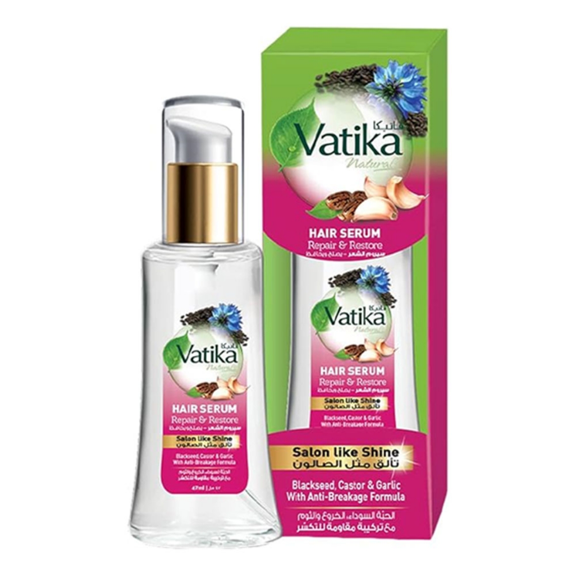 Picture of Vatika hair serum with black seed, castor and garlic 47 ml