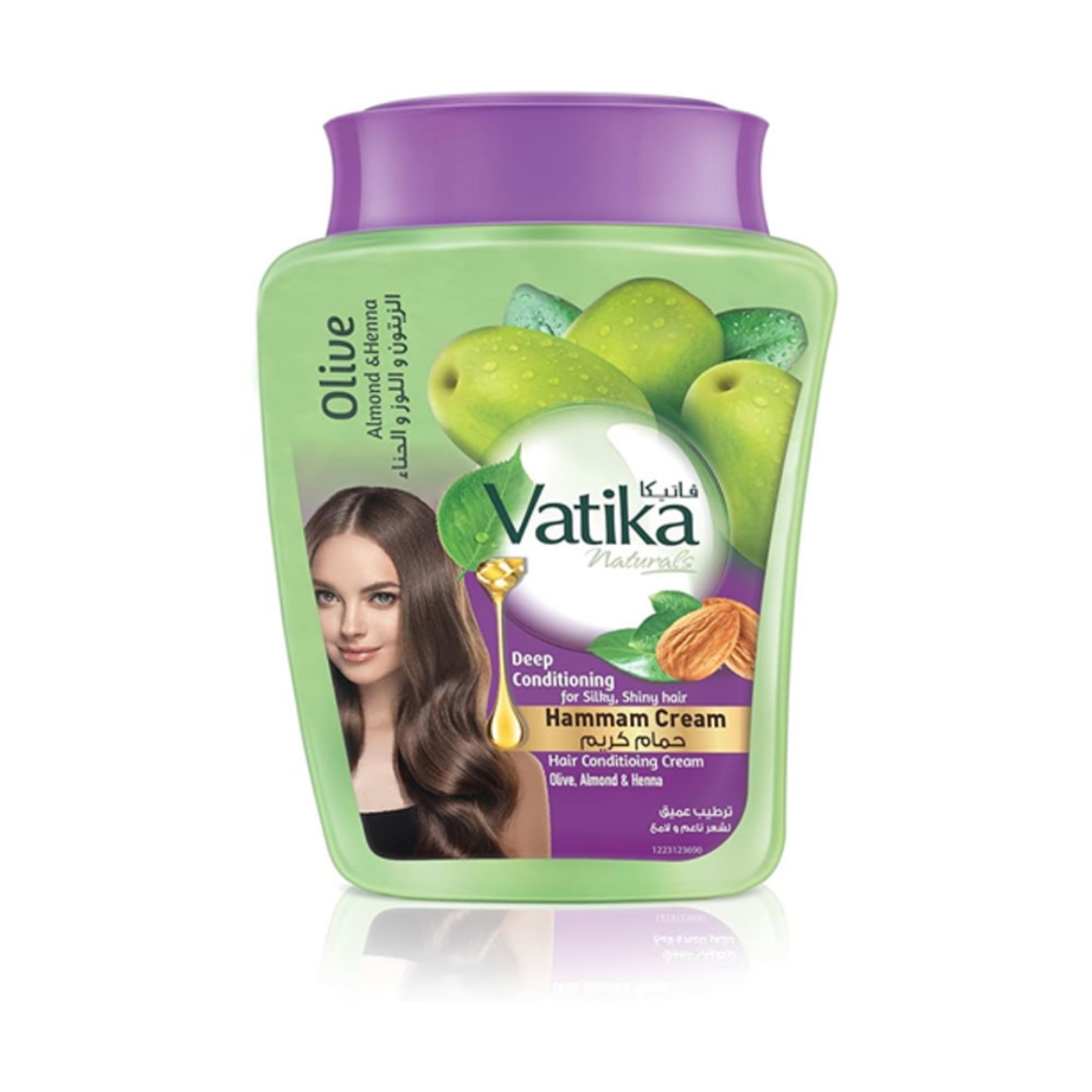 Picture of Vatika bath cream with olives, almonds and henna 225 g