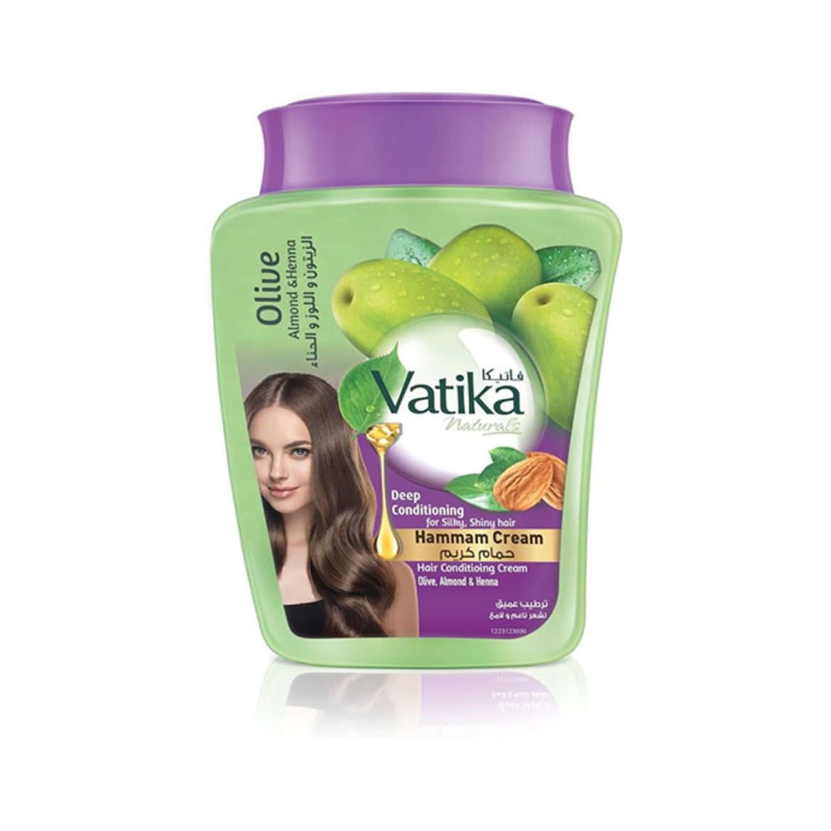 Picture of Vatika bath cream with olives, almonds and henna 450g