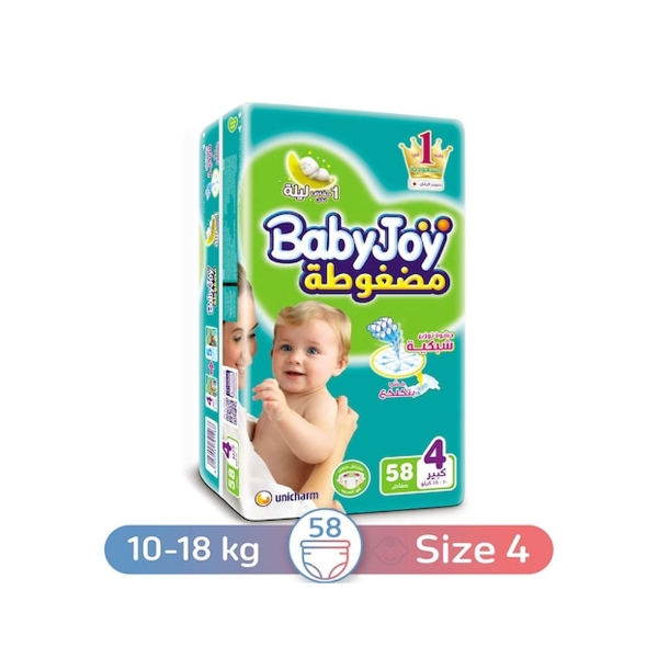 Show details for Baby Joy baby diapers, 58 s, size 4 Picture of Baby Joy baby diapers, 58 s, size 4