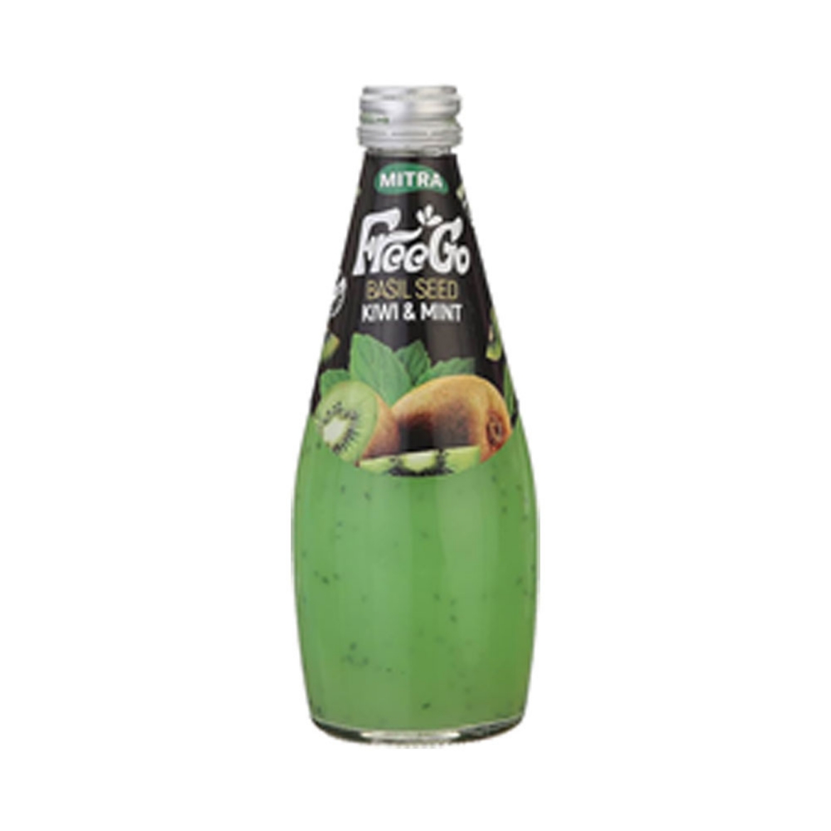 Picture of Free Go basil seed drink, kiwi and mint flavor, 290 ml