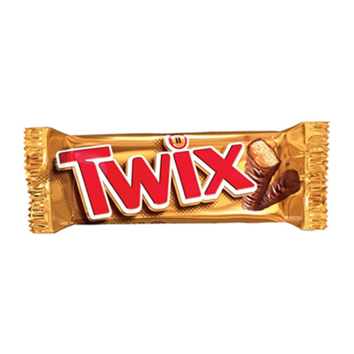 Picture of Twix biscuits and caramel covered with milk chocolate 50g