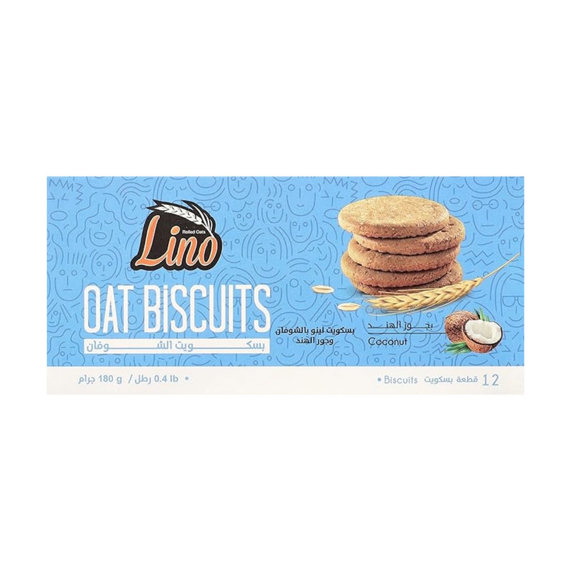 Picture of Lino Biscuit Oat Coconut 180g