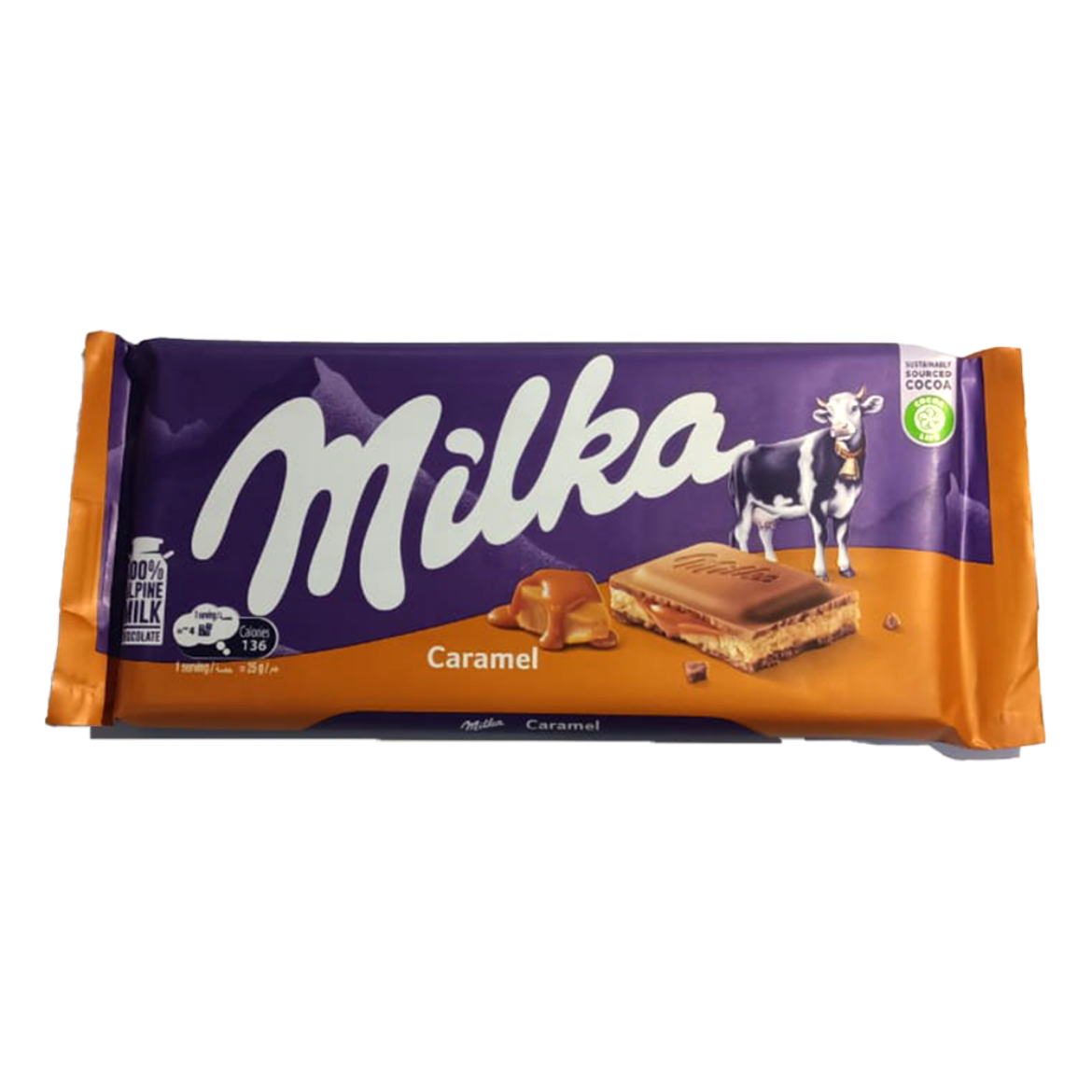 Picture of Milka chocolate with milk and caramel 100g