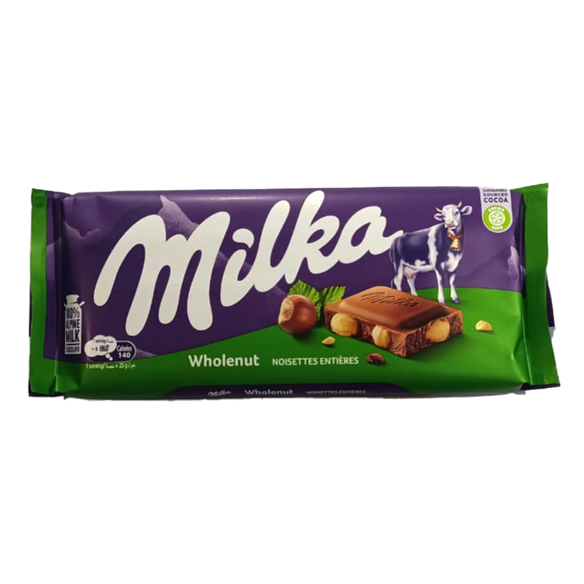 Picture of Milka chocolate with milk and hazelnuts 90g