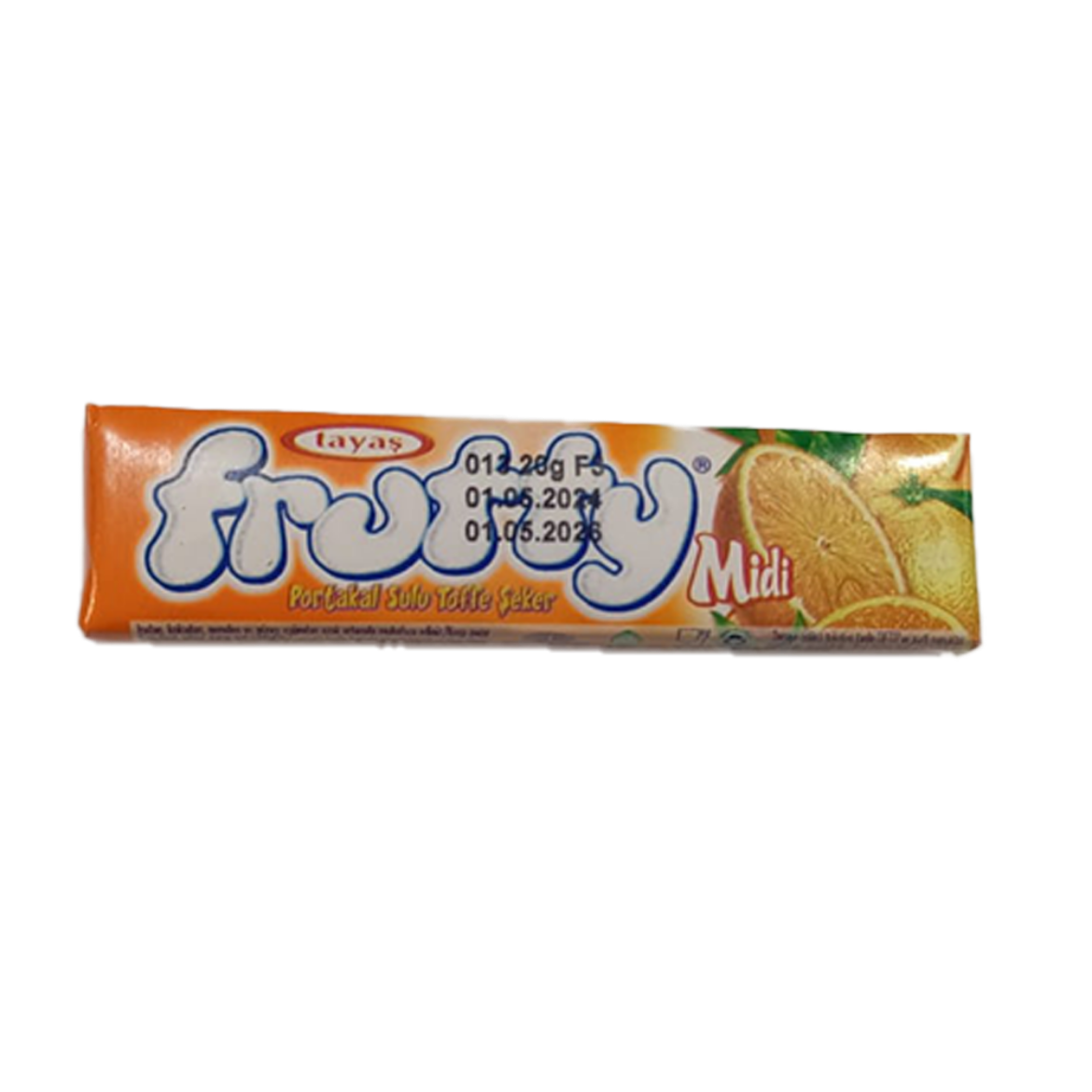 Picture of Fruity soft toffee candy with orange flavor 20g