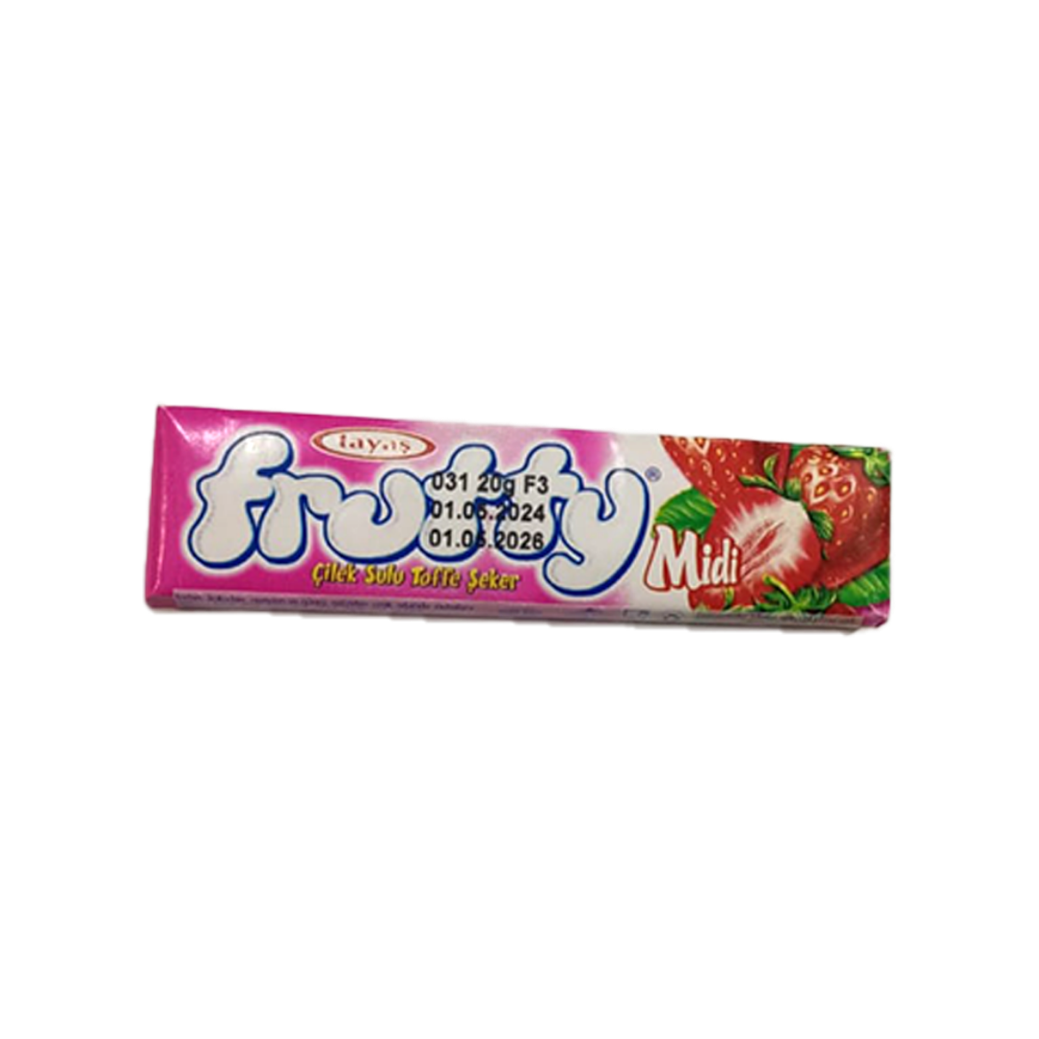 Picture of Fruity soft toffee candy with strawberry flavor 20g