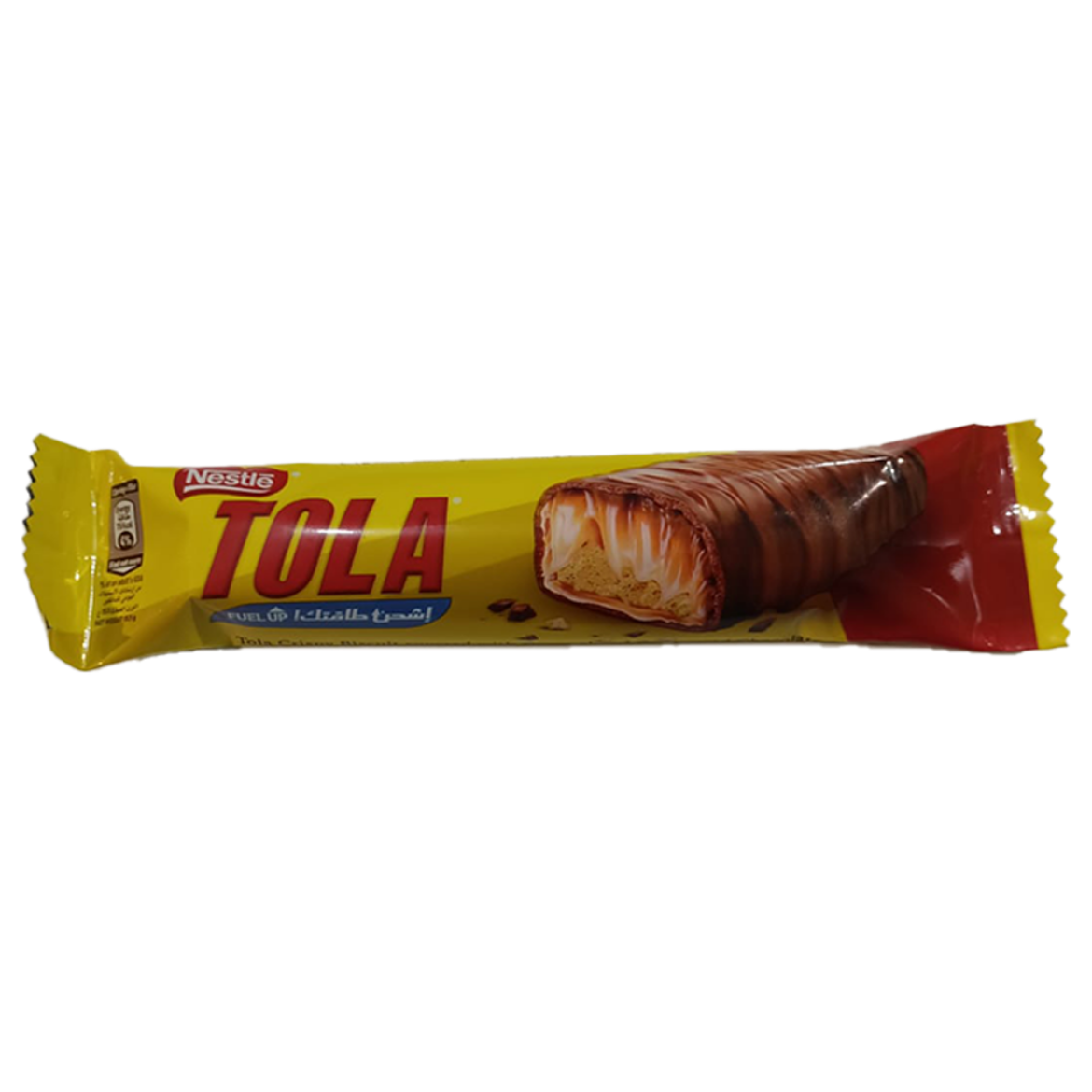 Picture of Tola crispy biscuit covered with caramel and cocoa cream, 15.5 g