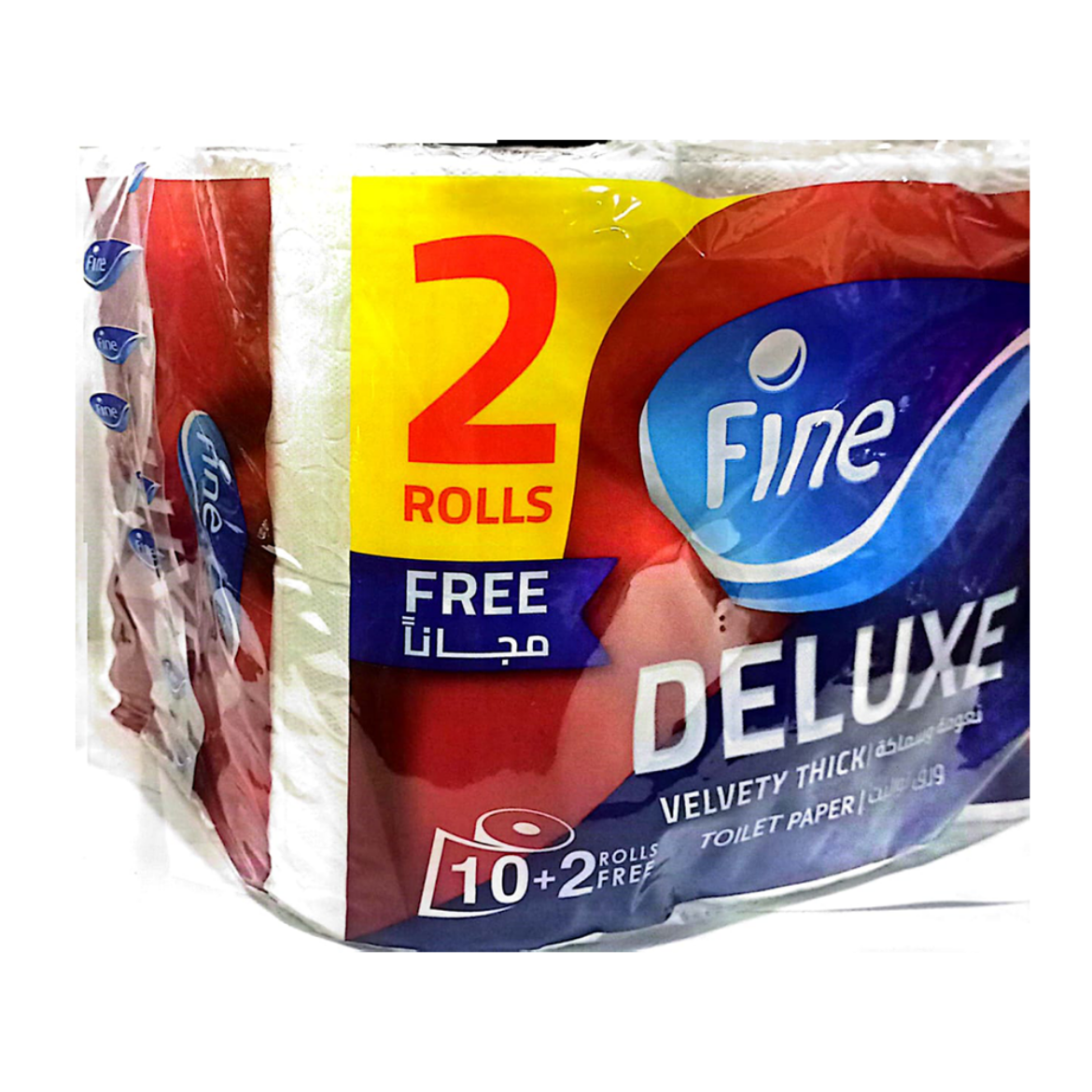 Picture of Fine compressed toilet tissue 12 rolls deluxe