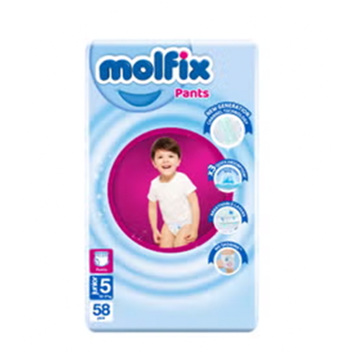 Picture of Molfix Pants 58 Diapers  Size 5