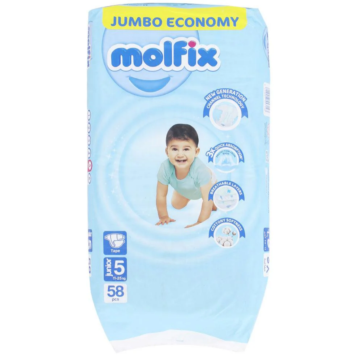 Picture of Molfix Regular 58 Diapers  Size 5