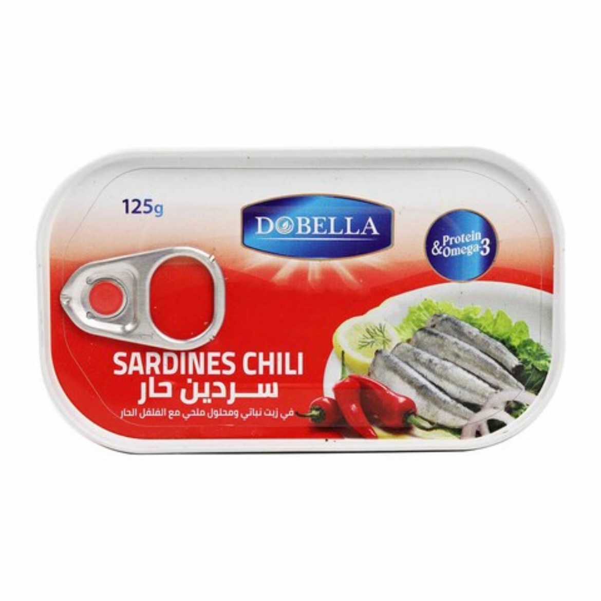 Picture of Dobella hot sardines in vegetable oil 125g