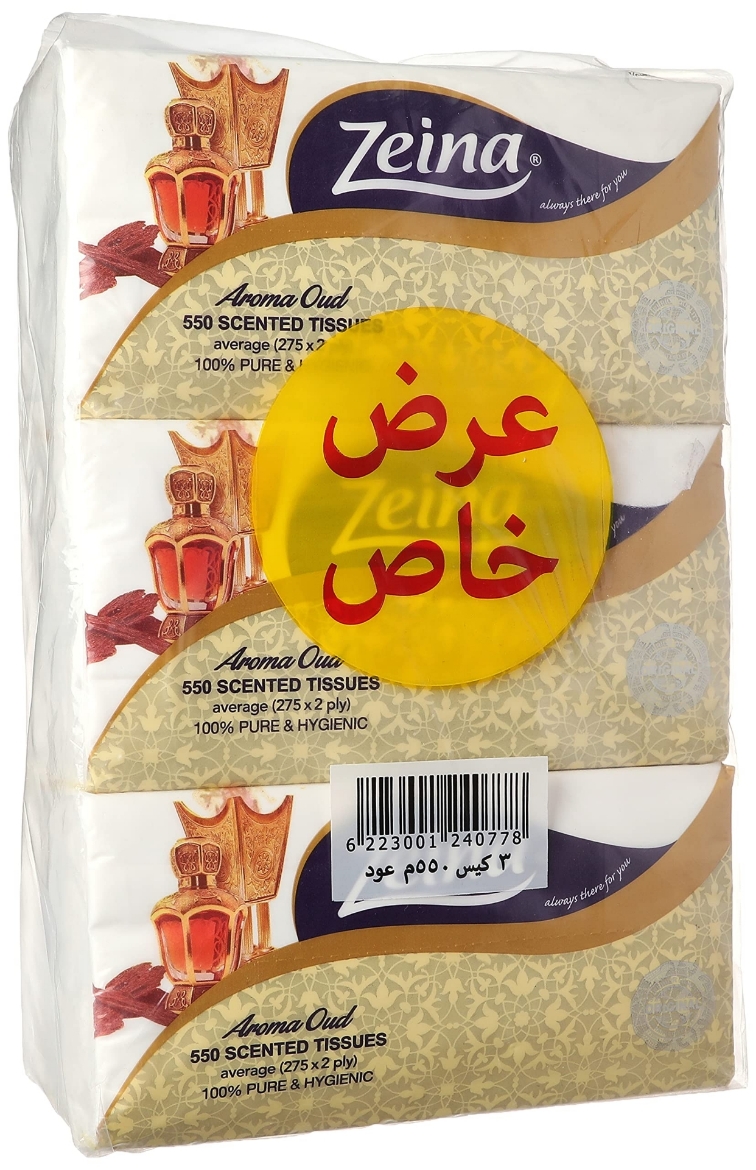 Picture of Zeina Oud Fruit Tissues, 500 Tissues, 3 Pcs offer