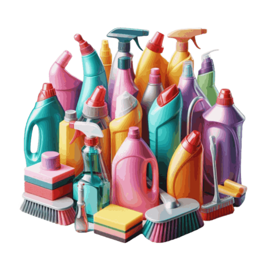 صورة لقسم منظفات متنوعة ومعطرات ومطهرات