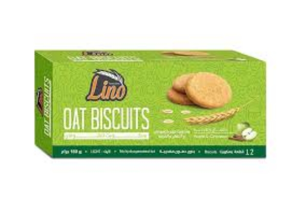 Show details for Lino Apple & Cinnamon Oat Biscuits 180g Picture of Lino Apple & Cinnamon Oat Biscuits 180g