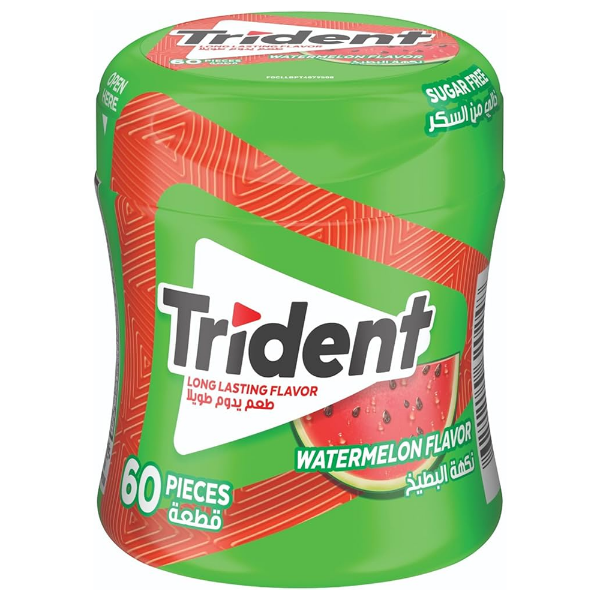 Show details for Trident Watermelon Flavored Chewing Gum, 60 Count Picture of Trident Watermelon Flavored Chewing Gum, 60 Count