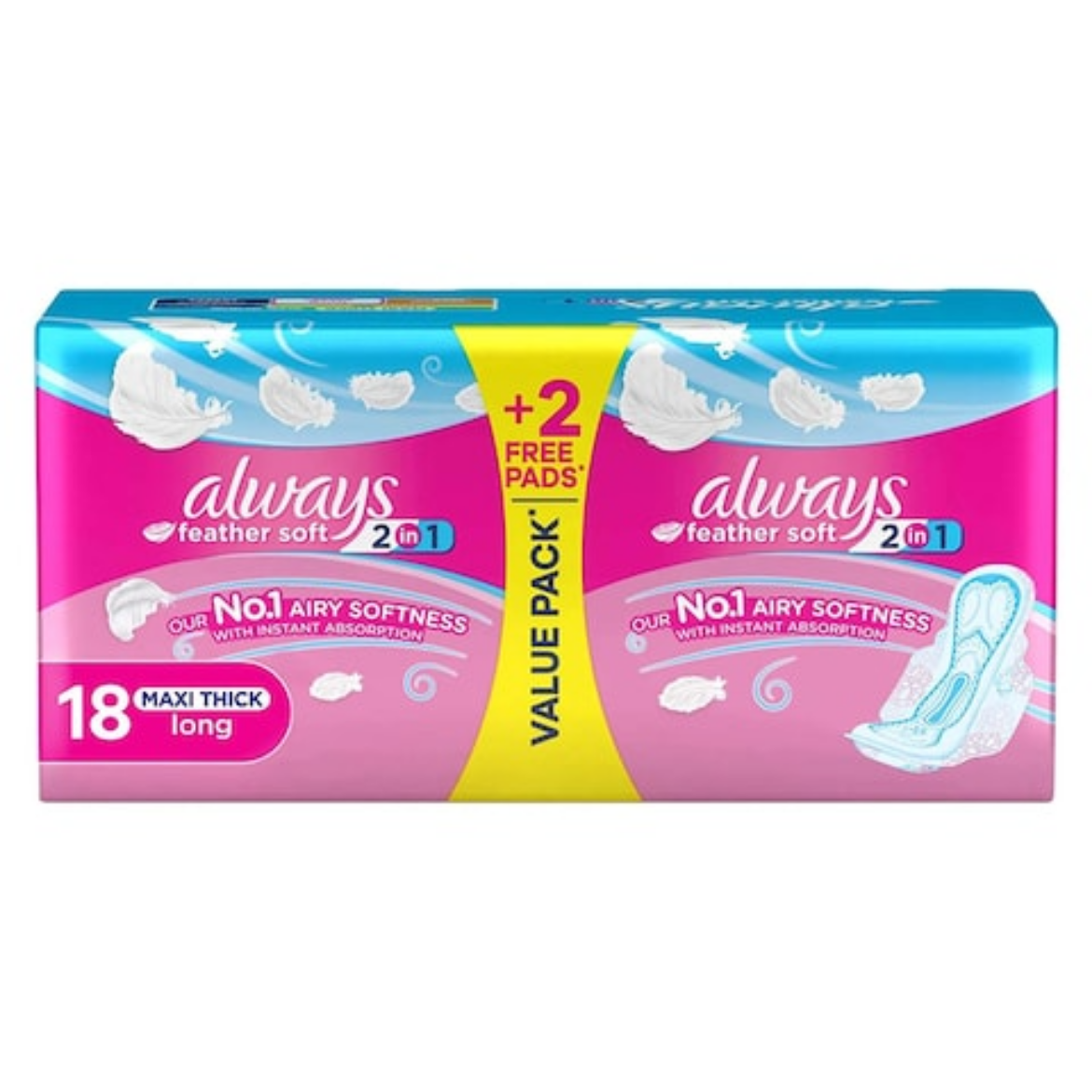 Picture of Always Soft Feather Long 16 Pads + 2 Free Pads