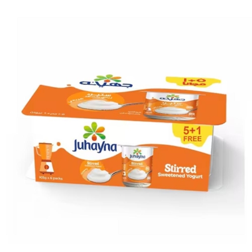 Picture of Juhayna Stirred Yogurt with Sugar Creamy 105g 5+1