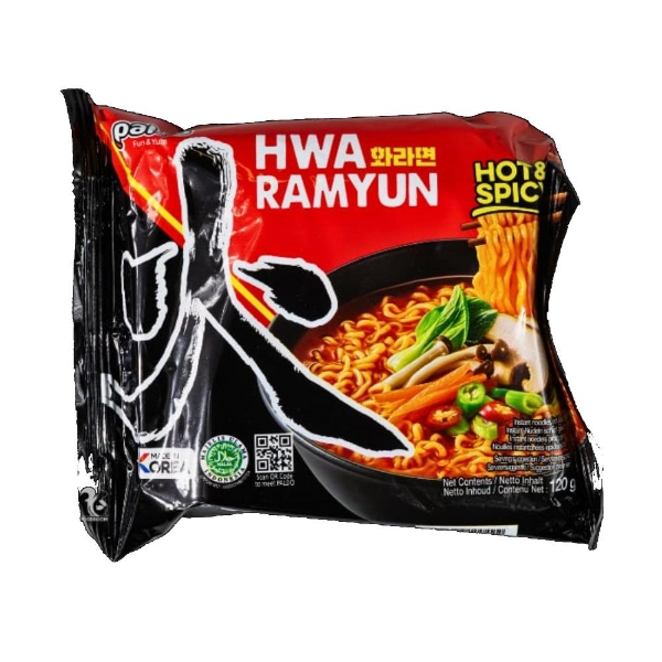 Show details for Baldo Korean Hwa Ramyun Hot & Spicy Noodles 120g Picture of Baldo Korean Hwa Ramyun Hot & Spicy Noodles 120g