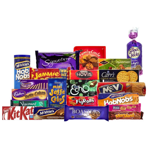 صورة لقسم بسكويت وكيك بالعلبة