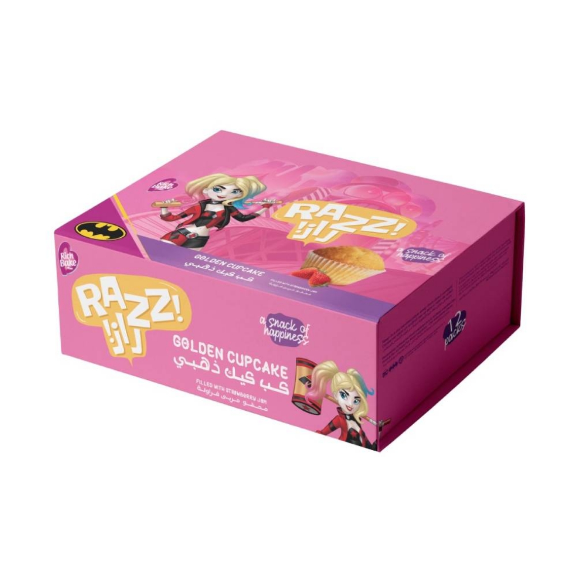 Picture of Razz Golden Strawberry Jam Cupcakes 1pc (12 pieces)