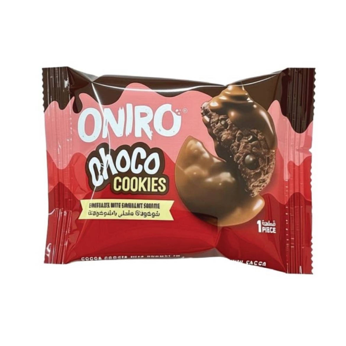 Picture of Onero cookies with cocoa and hazelnut cream, covered in chocolate (1 piece)