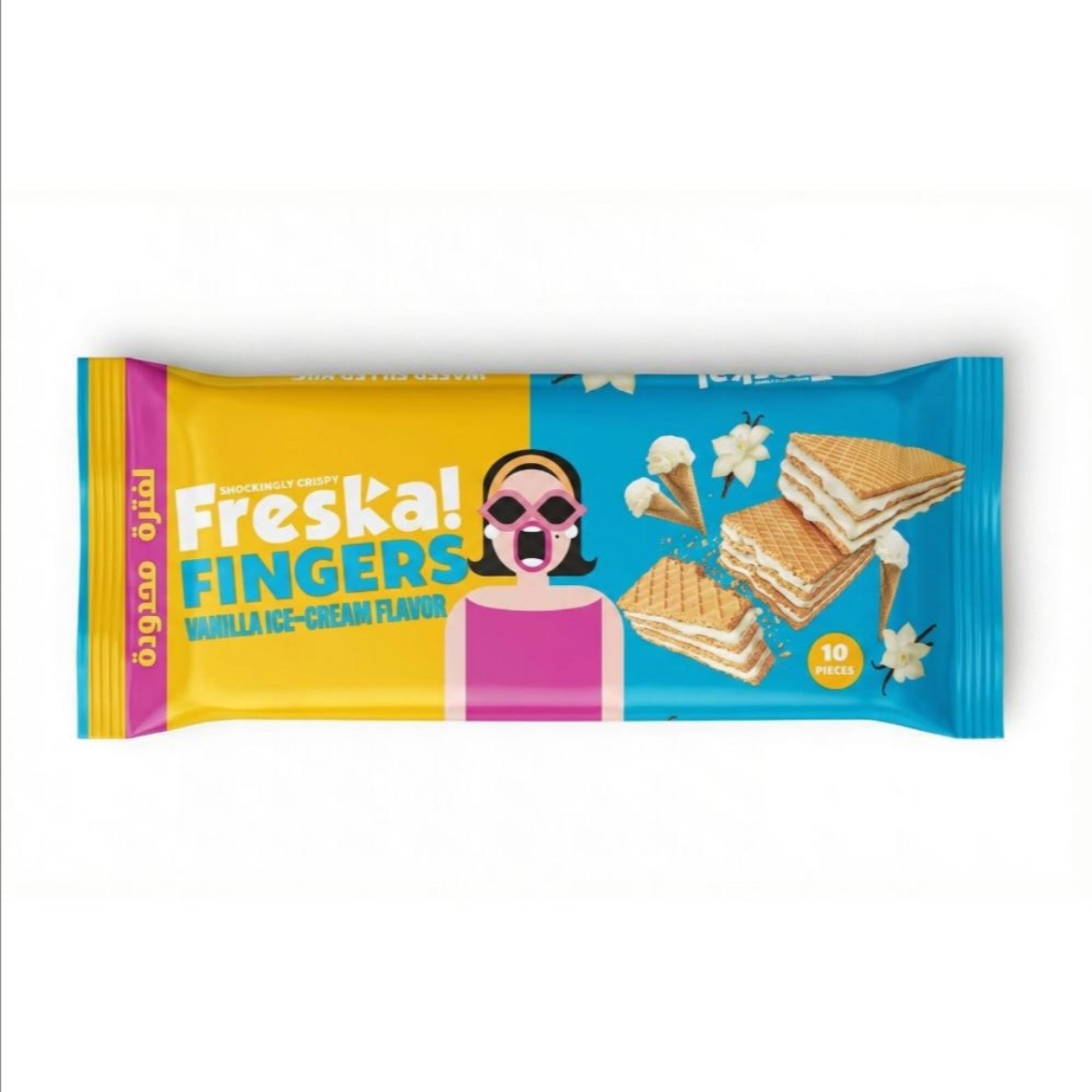 صورة فريسكا بسكويت ويفر فينجر ايس كريم الفانيليا