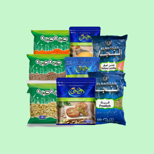 صورة لقسم بقوليات معبأة